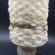 Pair of bedside lamps in stoneware and wool lampshades - Vintage around 1970