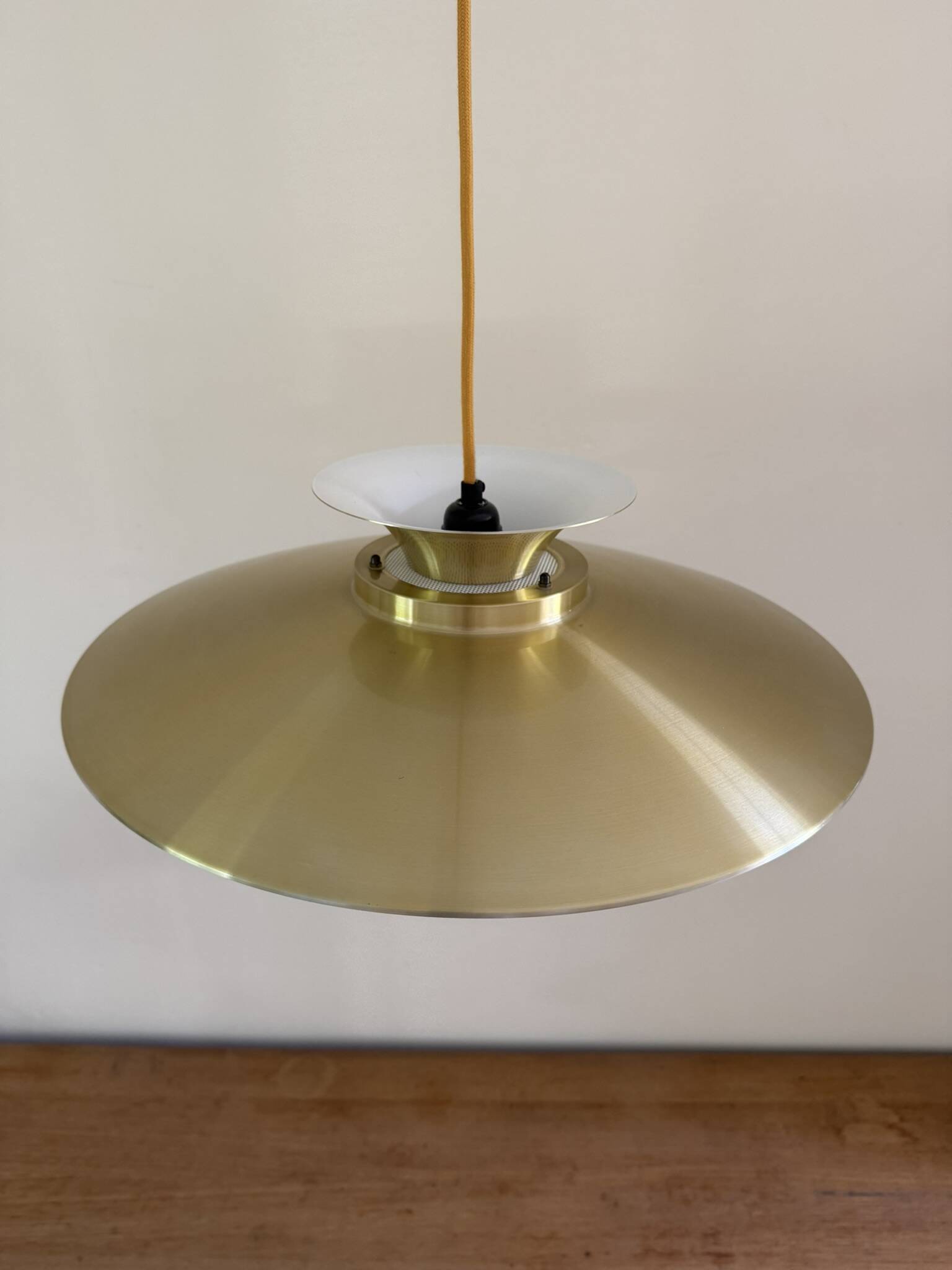 Vintage Danish gold pendant - Louis Poulsen Style - Danish design pendant