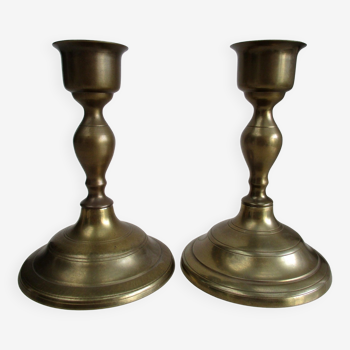 Brass candlesticks - a pair