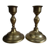 Brass candlesticks - a pair