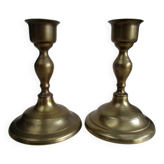 Brass candlesticks - a pair