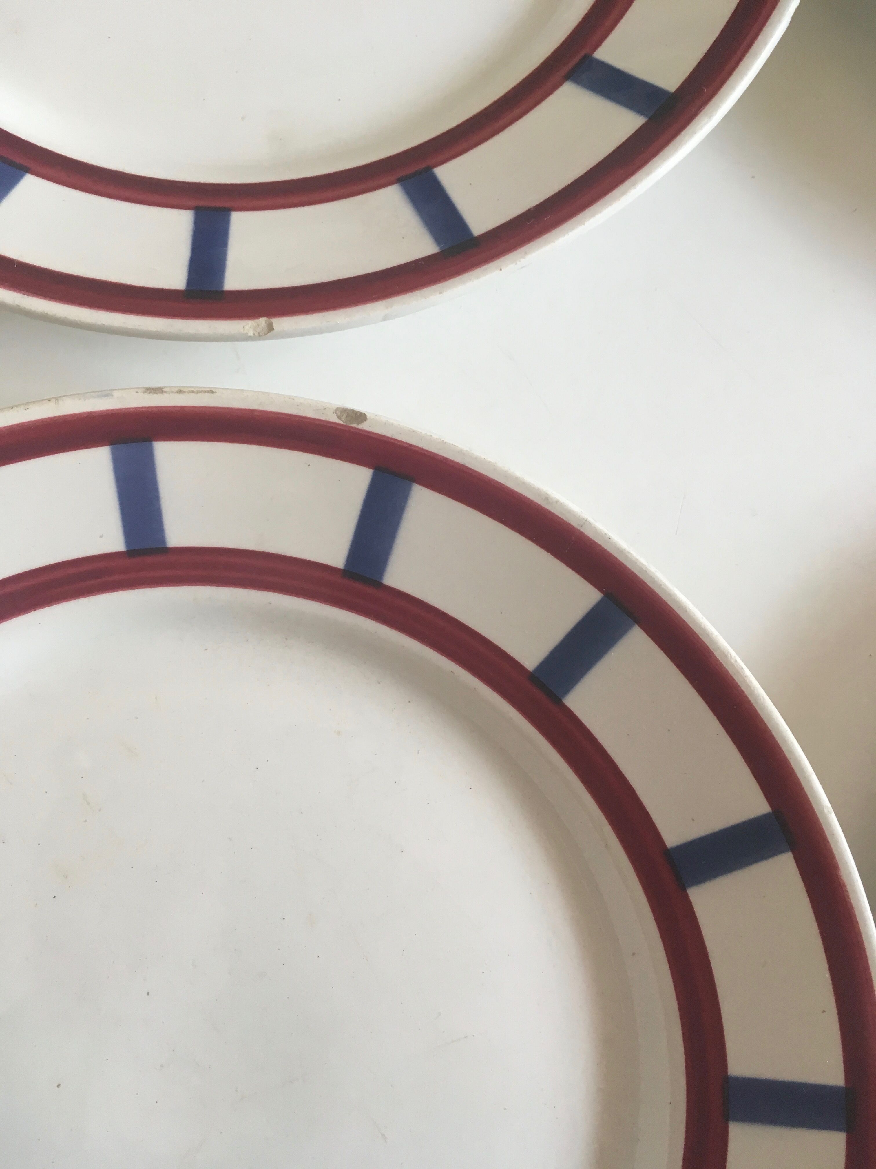Set de 4 assiettes à dessert Béarn en faience HBCM 50's