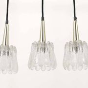 Set of three glass pendants by Carl Fagerlund for Orrefors, Sweden, 1960s.