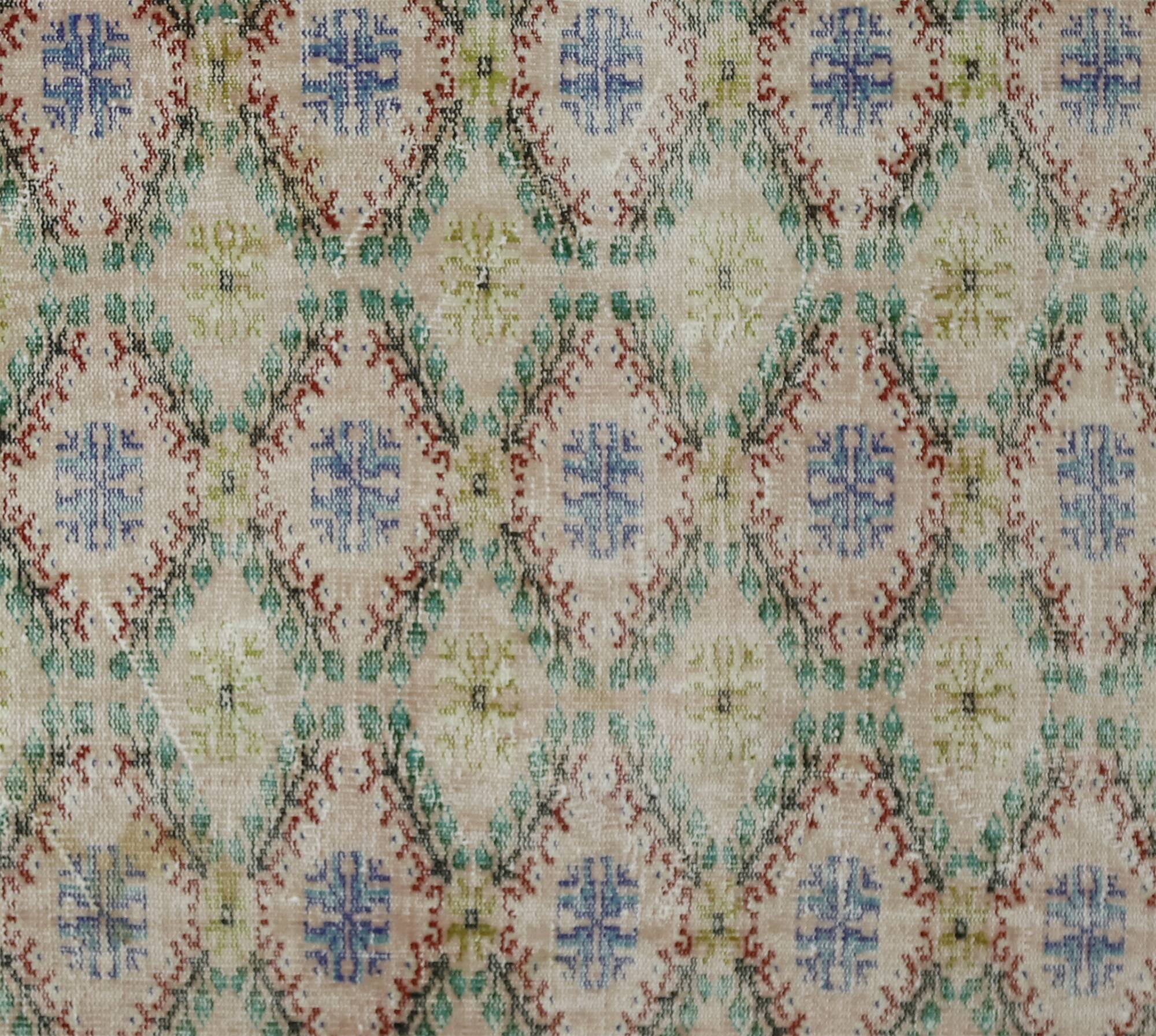 Modern Unique Rug, Turkish Oriental Handmade Boho Kilim Rug,for Kitchen,Bedroom 185 x 283 cm