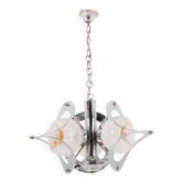 Lampe à suspension sculpturale italienne moderne de Mazzega, années 1970