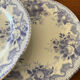 Set of 6 dessert plates Creil & Montereau Bouquets • Antique earthenware