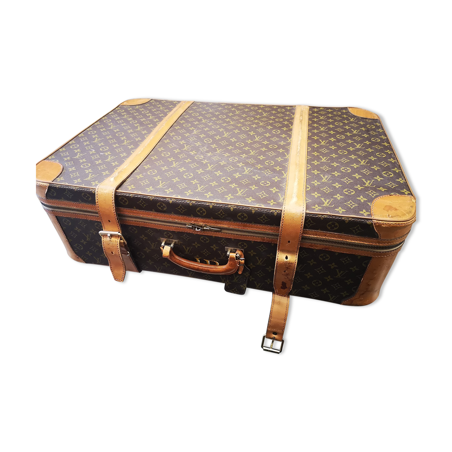 Louis Vuitton leather suitcase