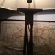 Lampe acajou pied sculpté