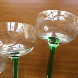 Set of 6 Alsace wine glasses in chiseled crystal