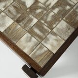 Ceramic and solid wood coffee table, 1960s