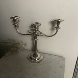 Silver Metal Candelabra - Set of 3 Elegant Pieces