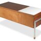 Pair of low chests of drawers in teak and chrome metal. 1960s.