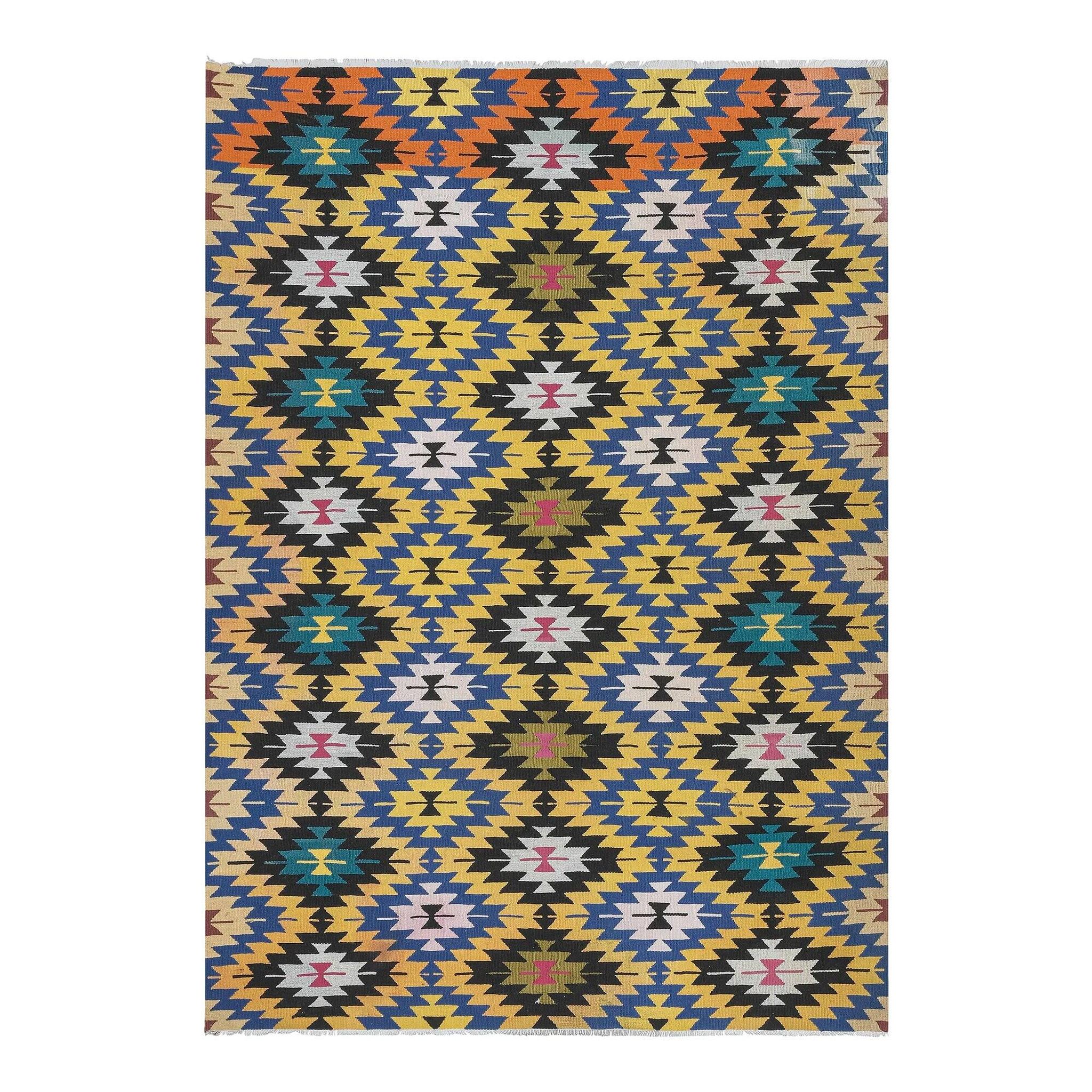 Tapis Kilim turc vintage tissé main