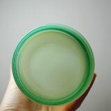 Blown opaline glass vase, Kosta Boda style, vintage Scandinavian design.