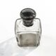 Art Deco hip flask, crystal, France, 1930s