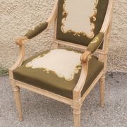 Louis xvi style upholstered armchair