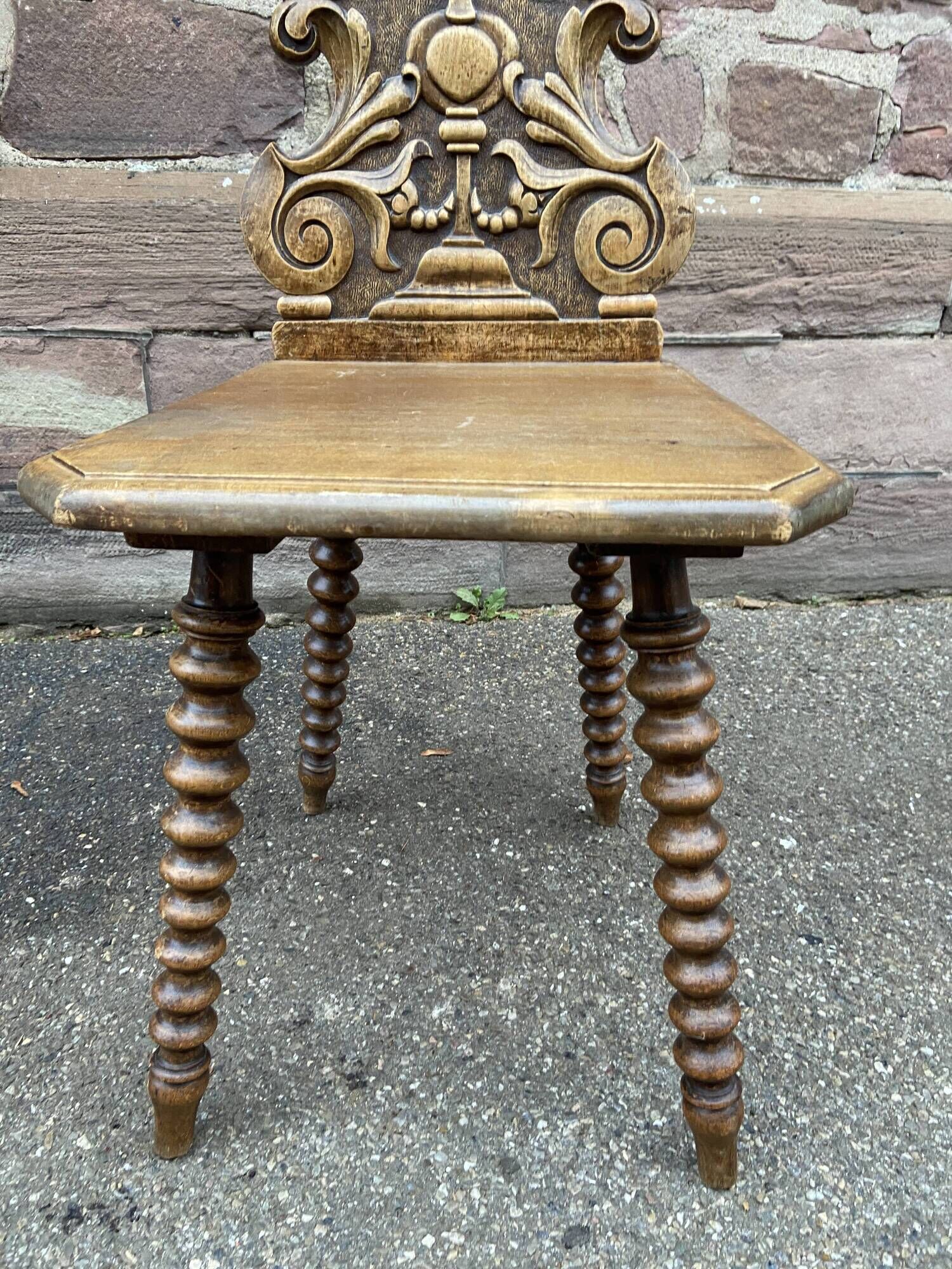 Alsatian chair renaissance mythology vintage of grotesque period 1950