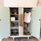 Armoire des années 70 revisitée - Vert pastel