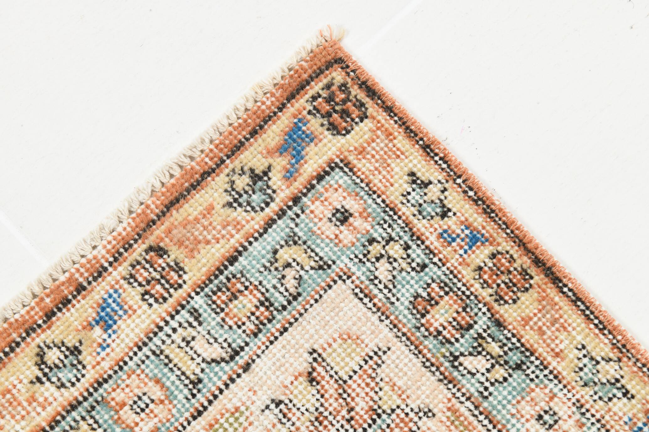 Tapis vintage turc rouge Brunt 7x10, 221x323 cm