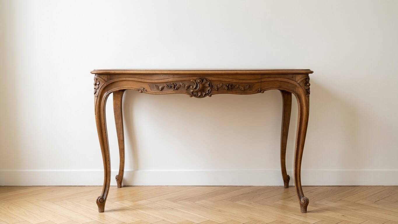 Louis XV desk in carved wood