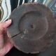 Cendrier rustique ancien en bois sculpté
