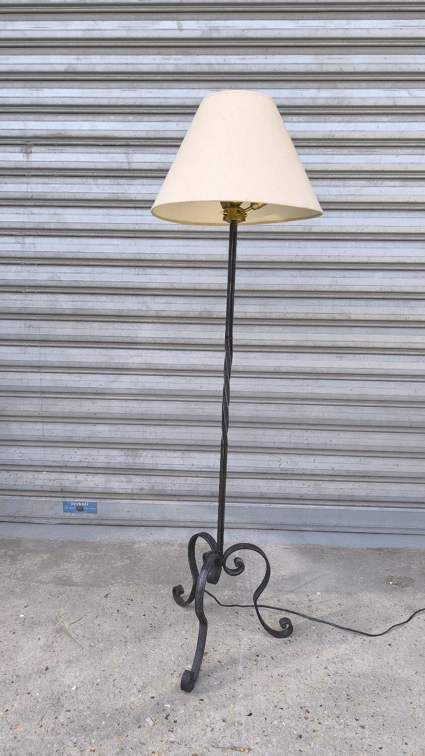 Wrought iron floor lamp, 1960