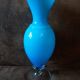 Turquoise opaline vase