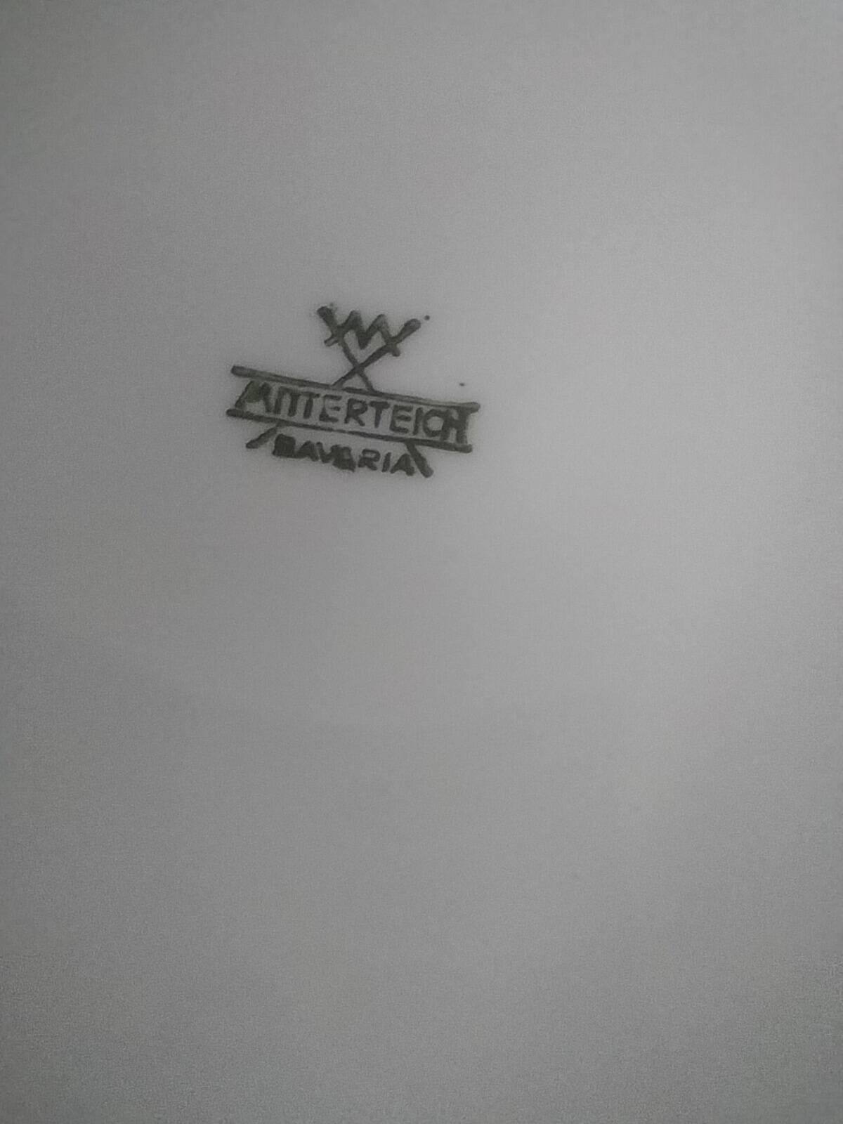 Vintage coffee pot Winterling Bavaria with orange floral decoration.