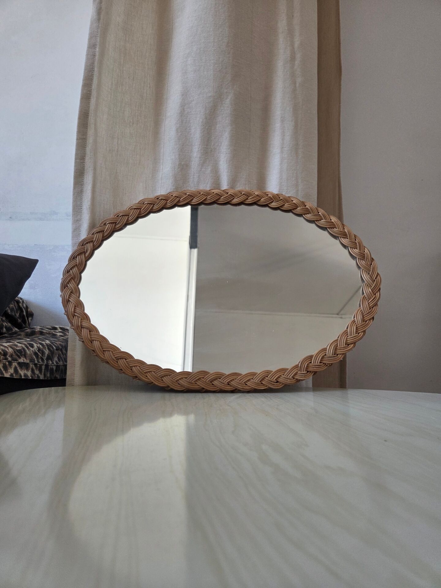 Rattan mirror from the 60s/70s.
