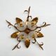 Gold plated XL ceiling lamp or wall lamp from Italy, 1970s