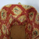 Old rattan worker or sewing box