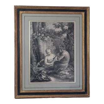 Engraving fauna and nymph nineteenth century 58x48 cm SB