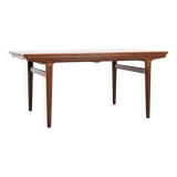 Midcentury rectangular extendable dining table in teak by Johannes Andersen for Uldum 1960s