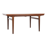 Midcentury rectangular extendable dining table in teak by Johannes Andersen for Uldum 1960s