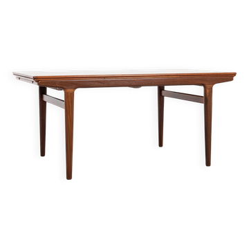 Table à manger rectangulaire extensible du milieu du siècle en teck par Johannes Andersen pour Uldum 1960