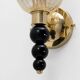 Pair of Italian Murano Glass Wall Sconces with Gold Dust Inclusions and Bra