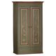 Old Danish cupboard painted with floral patterns, folk art, 19th century.