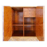 Mid-century modern artisan wardrobe in elm, Sweden, 1940s.