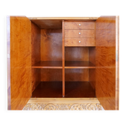 Mid-century modern artisan wardrobe in elm, Sweden, 1940s.