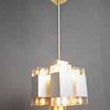Vintage italian cubic chandelier by Gaetano Sciolari, 1970s