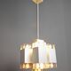 Vintage italian cubic chandelier by Gaetano Sciolari, 1970s