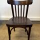 Curved wooden bistro chair – Baumann / Thonet style – 1950s-60s