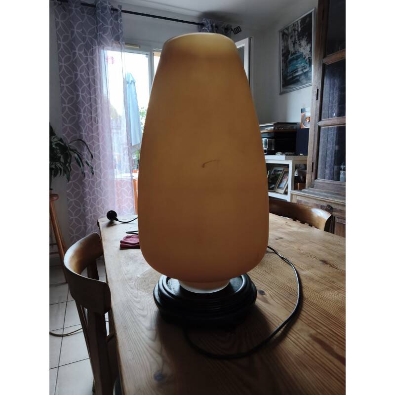 Lampe opaline saumon année 60