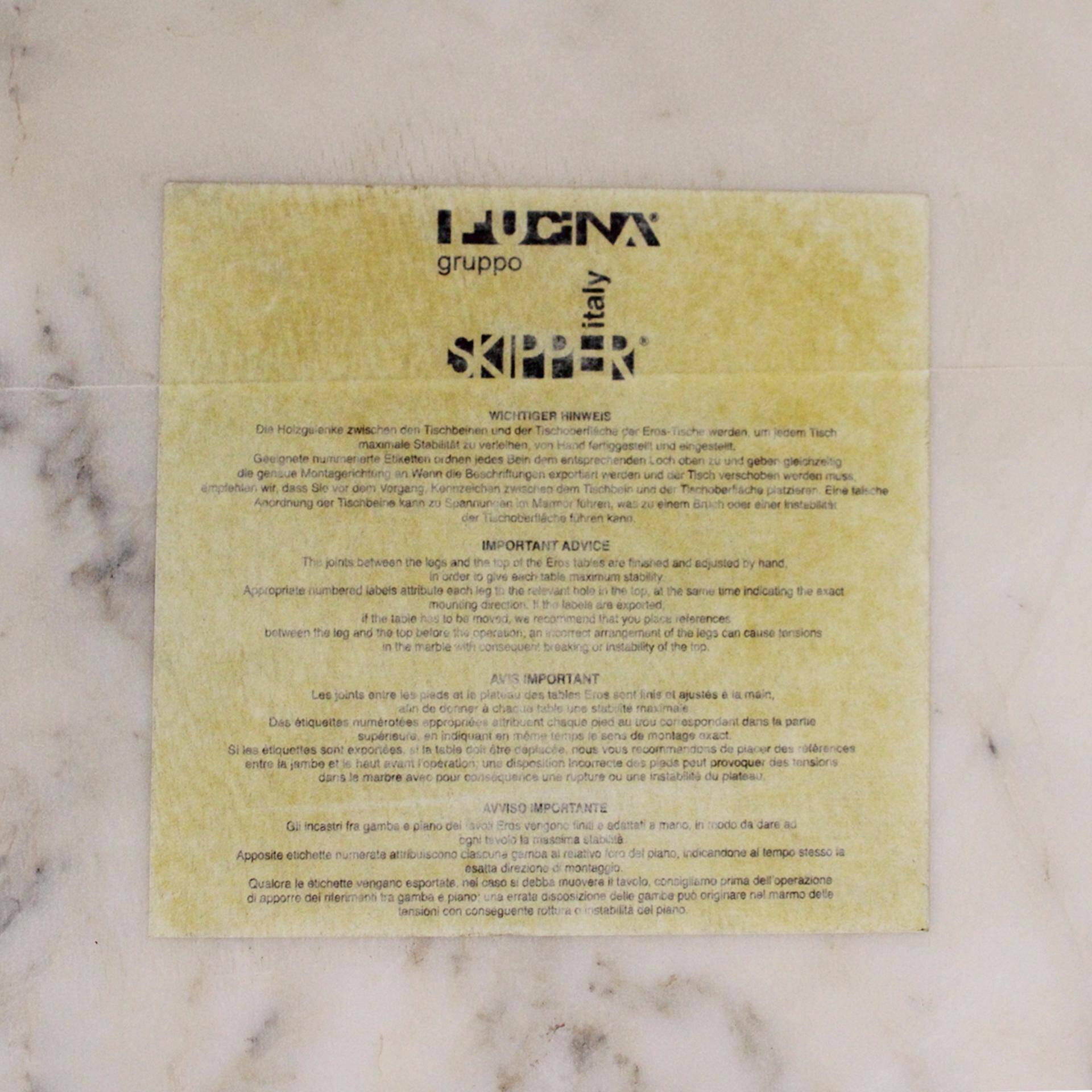 Original Angelo Mangiarotti Italian "Eros" Carrara Marble Side Tables