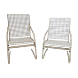 Pair of metal chairs