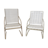 Pair of metal chairs