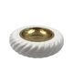 Tommaso Barbi, Smoking set white ashtray and table lighter, B Ceramiche, ca. 1970