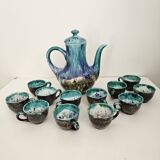 Coffee set (coffee maker + 12 cups) signed Morvan - Gaston Gaubier 70's