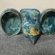 SALERON DOUBLE MONK IN FLAMED STONEWARE FROM RAMBERVILLERS TABLE ART