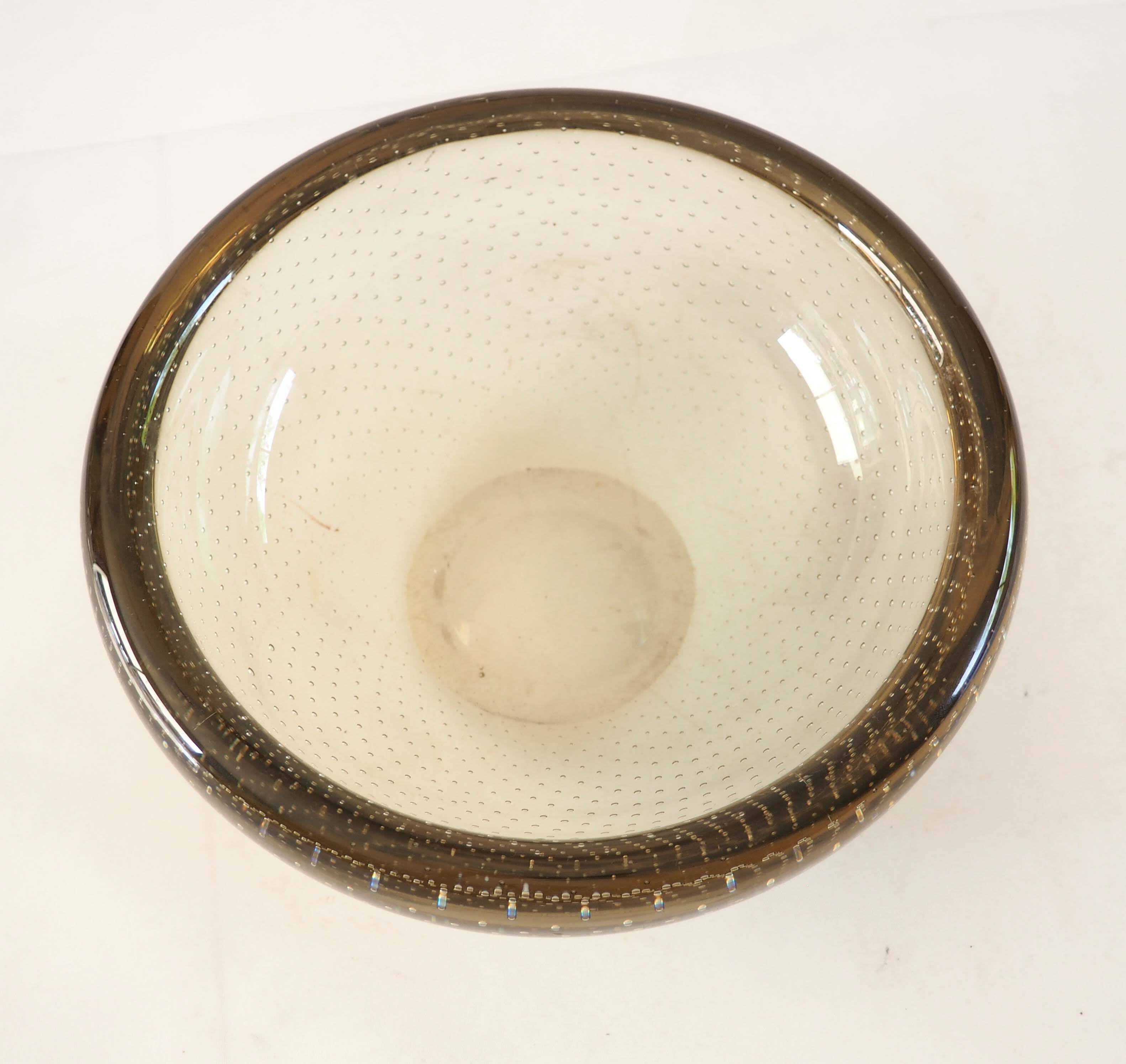 Seguso bullicante crystal salad bowl